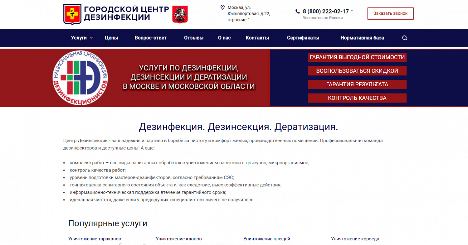 Разработка и продвижение сайта ipponprofi-dez.ru